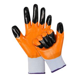 Gants de travail en polyester et nylon enduits NBR du Vietnam, poignet tricoté élastique, micro-adhérence lisse pour la manutention générale et l'assemblage - Product Image 4