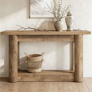 Consolle da Ingresso Stile Rustico con Funzioni di Archiviazione, Tavolo da Divano e Scrivania Principale - Product Image 2