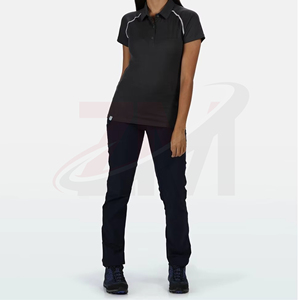 เสื้อโปโลผู้หญิงสั่งทำพิเศษ ผ้าฝ้ายระบายอากาศ แขนสั้น รับผลิตแบบ OEM แบรนด์ส่วนตัว โรงงานผลิตเสื้อผ้าแฟชั่นขายส่ง - Product Image 3