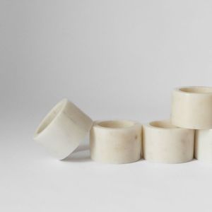 Luxury Marble Effect Resin Chain Link Napkin Rings Set Modern Interlocking Design Elegant <b>Dining</b> <b>Table</b> Decor Wedding - Product Image 6