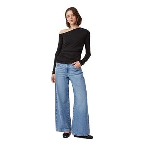 Nuevo Diseño de Hombros Caídos, Camisas de Manga Larga para Mujer, Ajustadas, Elásticas, de Algodón, Precio de Fábrica, Venta al Por Mayor - Product Image 2