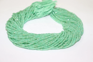 AAA + Chrysoprase Faceted Rondelle Beads Chrysoprase Rondelle Beads - Product Image 5