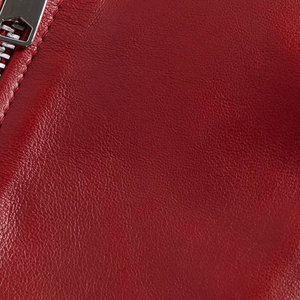 <b>Women's</b> Red PU <b>Leather</b> <b>Moto</b> <b>Jacket</b> Stand Collar Full Sleeve Zipper Closure Short Length Autumn Style - Product Image 5