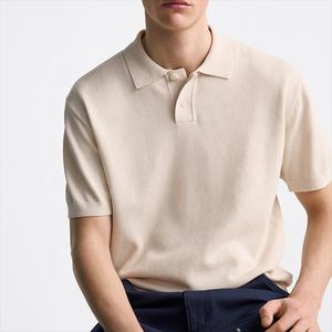 2024 personnalisé en gros personnalisé à manches courtes col à revers tricot polo basique pour hommes - Product Image 3