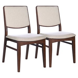 Set di 2 Sedie da Pranzo Skylar in Tessuto Beige - Product Image 1