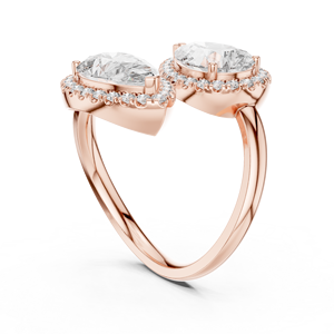 SK Custom Made Jewelry Anillo de oro de 10K con diamante de corte de pera es la mejor colección - Product Image 2