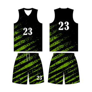 Maillot de basket-ball à séchage rapide par sublimation 2026 |   Bande rayée verte et noire scintillante |   Uniforme d'équipe personnalisé MOQ 10 OEM - Product Image 5