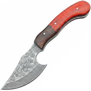 Couteau de survie pour le camping en plein air avec manche en bois de santal, lame en acier Damas durable multi-usages, couteau à lame fixe pour le camping en plein air - Product Image 1