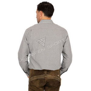 Chemise traditionnelle allemande en coton 100% de qualité supérieure pour hommes, style bavarois rouge Oktoberfest, séchage rapide - Product Image 6