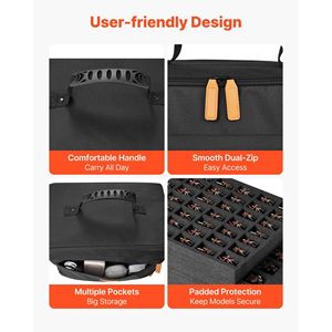 Borsa Miniatura per Conservazione e Trasporto Modellini in Scala 1:500-1:750 con Tracolla Regolabile, Custodia per Esposizione di Modellini - Product Image 6