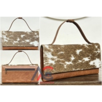Nouvel arrivage de pochette en cuir de vachette pochette portefeuille luxe cheveux sur la peau porte-carte de crédit en cuir véritable portefeuille cadeau femmes