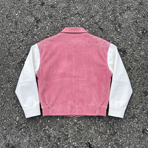 Blouson en cuir PU à col rabattu avec broderie lettre sur le devant, style décontracté, manteau en cuir à manches longues, blouson de motard en cuir pour l'hiver - Product Image 2