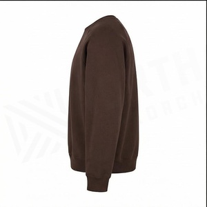 เสื้อสเวตเชิ้ตคอกลมแขนราแกลนสีพื้นสำหรับผู้ชาย ทรงลำลองใส่สบายสำหรับฤดูใบไม้ร่วง ผ้าฝ้ายเฟรนช์เทอร์รี่ 100% ทรงปกติ - Product Image 3