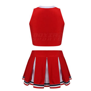 Uniforme de Porristas para Niñas, Conjunto de 2 Piezas con Falda Plisada – Traje de Baile Profesional para Eventos y Halloween - Product Image 2