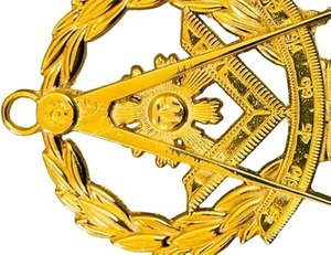 Joya Masónica de la Gran Logia – Joya de Collar de Cadena para Oficial Provincial Escocés de la Francmasonería - Joya Dorada - Product Image 2