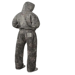 Conjunto Deportivo de Invierno para Hombre, Estilo Camuflaje, Talla Grande, con Sudadera con Capucha Térmica de Forro Polar, 2 Piezas - Product Image 1