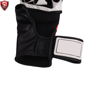 Gants de Sparring MMA en Cuir PU Premium, Design à Doigts Ouverts, Sangle de Poignet Réglable, Fermeture Auto-agrippante, Rembourrés pour Arts Martiaux et Boxe - Product Image 4