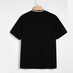 Camiseta Premium Personalizada con Cuello en Contraste, Camiseta de Algodón, Venta al por Mayor, Fabricante OEM, Marca Privada, Fabricante de Ropa Casual - Product Image 6