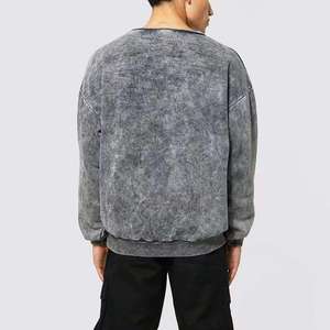 Mens Washed Acid Sweat Shirt <b>Retro</b> Casual Streetwear Clothing Wear USA - Product Image 2