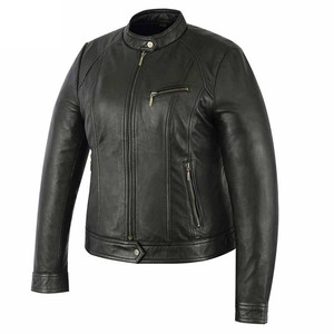 Chaqueta de Motociclista de Cuero PU para Hombre, Chaqueta de Invierno de Cuero Vacuno, Resistente al Viento, con Cuello Alto, Estilo Moderno 2026 - Product Image 1