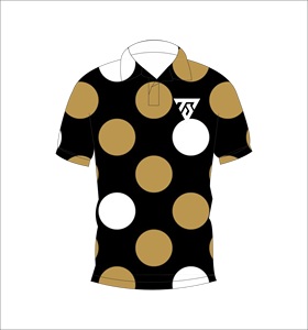 Camisa Polo para Hombre, Negra con Puntos Blancos, Sublimación Personalizada, Manga Corta, Verano, Casual, Transpirable, Ligera, para Golf - Product Image 4