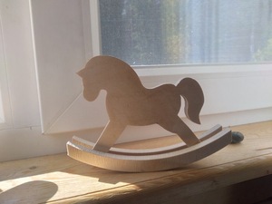 Wooden Rocking Horse <b>Christmas</b> Ornament Natural Finish Handmade Holiday <b>Decoration</b> Tree Hanging Decor Traditional Style - Product Image 3