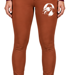 Pantalon d'équitation marron chocolat pour femme, taille haute, extensible, avec passants de ceinture, pour la compétition et l'entraînement, vêtement de sport - Product Image 3