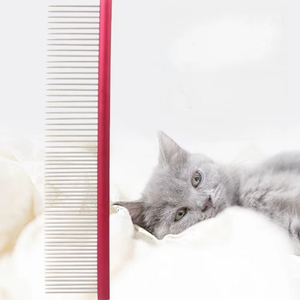 Peigne pour animaux de compagnie coloré en acier inoxydable de haute qualité, peigne de toilettage pour chiens, éliminateur de poils de chiot, nettoyage de la peinture piano, nouveau design - Product Image 6
