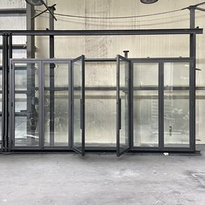 Sistema de puerta corrediza plegable Deslizante plegable de vidrio francés en Puerta de bolsillo Obturador de plantación Puertas plegables - Product Image 2