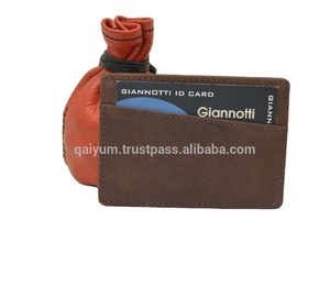 Handmade Simple Credit <b>Card</b> <b>Holder</b> Brown Male Genuine Leather <b>Card</b> <b>Holder</b> <b>Wallet</b> - Product Image 2
