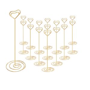Card Holders <b>Tall</b> <b>Table</b> Number Holders Modern Heart-Shaped Clip Memo Photo Stand for Wedding Party Birthday <b>Table</b> Sign Display - Product Image 1