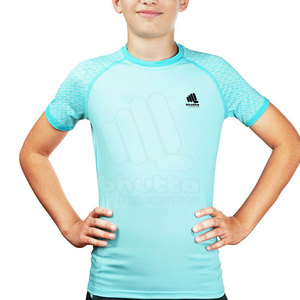 Rashguard MMA pour enfants, respirant, à manches courtes, en tissu durable, haut de performance pour l'entraînement quotidien - Product Image 3