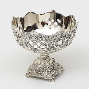 Cuenco de chocolate metálico grabado elegante decorativo para Celebración de festival de función India Uso de mesa de servicio de postre de boda - Product Image 2