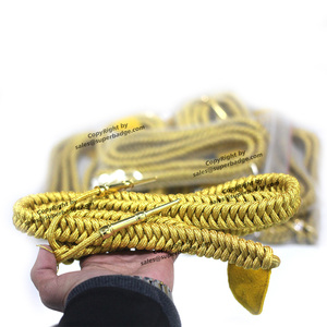 Custom Aiguillette with Gold Wire Cord Brass Gold Plated Tips Custom Size & <b>Packing</b> for Ceremonial Uniforms Clothing Accessories - Product Image 3