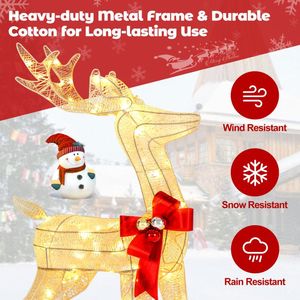 Set Famiglia di Renne Illuminate a 3 Pezzi con 230 Luci LED e Picchetti per Decorazioni Natalizie da Esterno - Product Image 6