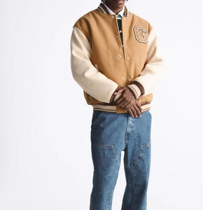 Blouson Teddy Homme Hiver Style Streetwear Classique Design Haut de Gamme Personnalisable avec Logo sur le Devant Patchwork Écologique - Product Image 3