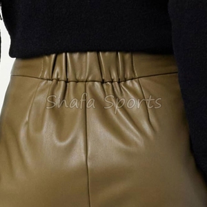 Jupe en cuir, nouvelle collection 2024, fabrication en coton, qualité supérieure, jupes en cuir véritable pour femme avec logo personnalisé imprimé, prix le plus bas - Product Image 6