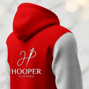 Sweat-shirts tendance Hooper, couleur rouge durable, style streetwear, design personnalisé, tissu hiver polyester/coton, logo personnalisé - Product Image 4