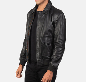 New Unisex Polyester/Cotton Winter Stand Collar Front High Quality Material Windproof Waterproof Customizable Leather Jacket - Product Image 2