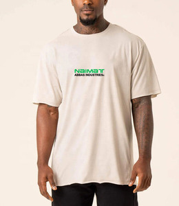 เสื้อยืดโอเวอร์ไซส์ผู้ชาย ผ้าฝ้าย 100% แขนสั้น ดีไซน์เรียบง่าย จาก Naimat Abbas Industries - Product Image 1
