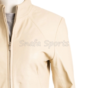 Ladies Street Style Leather Crop <b>Jacket</b> <b>Short</b> Trendy Coat Fashion Slim Shape Winter Outfit Stylish Wear for Girls - Product Image 3