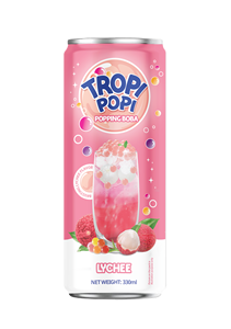 Jugo de Frutas Tropi Popi de Alta Calidad, 100% Puro, Certificado HALAL, con Sabor a Lichi, Fresa y Melocotón, Muestra Gratis - Product Image 2