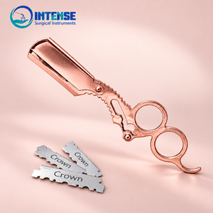 Rasoir de coiffeur professionnel en acier inoxydable avec 4 lames de rechange offertes - Product Image 2
