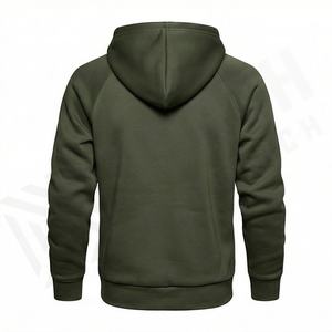 Sweat à capuche court unisexe pour homme, 100% coton épais, brodé, streetwear, hiver, surdimensionné, couleur personnalisée, haute qualité - Product Image 2