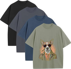 เสื้อยืดกราฟิกผู้ชายทรงโอเวอร์ไซส์ น้ำหนักเบา ทรงบ็อกซี่ หนา สไตล์สตรีทแวร์ ฮิปฮอป คอกลม แขนสั้น ราคาดี - Product Image 3