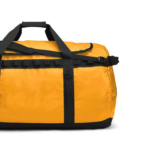 New Arrival 2026 <b>Yellow</b> Nylon Duffel <b>Bag</b> with Black Handles 40-55L Capacity Unisex Casual Gym Travel <b>Bag</b> Drawstring Closure - Product Image 3