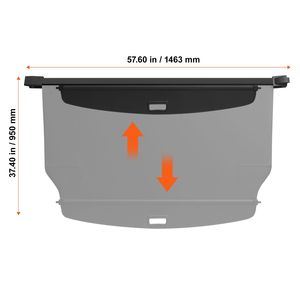 Copertura Cargo Retrattile Impermeabile di Sicurezza per Bagagliaio, Protezione Parasole per Jeep Grand Cherokee 2022-2025 2 File 5 Posti Sicura - Product Image 6