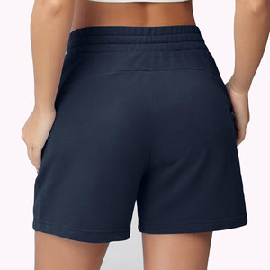 Pantalones Cortos Deportivos Casuales de Felpa de Algodón para Mujer, Corte Holgado, Cintura Elástica, con Bolsillos, Tejido Transpirable y Suave al Tacto - Product Image 2