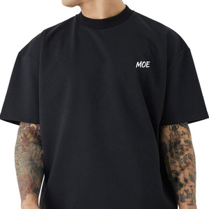 Heavyweight Cotton Oversized Men’s shirts Custom Logo Streetwear Tshirt <b>Drop</b> Shoulder OEM Blank Style Custom Manufacturing - Product Image 5