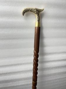 Pomo de latón antiguo tallado para bastón, accesorio decorativo pulido para bastón, mango de repuesto, regalos para coleccionistas - Product Image 3